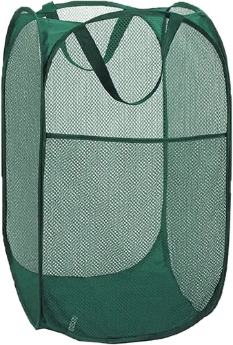 Miniatura 17 de Cesta de lavandería emergente, cesta plegable de malla para ropa de los niños, para dormitorio universitario o para viajar, cesta de lavandería