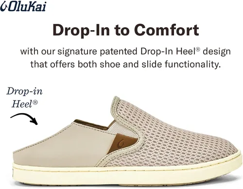 Miniatura 4 de OLUKAI Pehuea - Tenis sin cordones para mujer, zapatos casuales para uso diario, tacón caído y malla transpirable, ligeros y cómodos durante todo