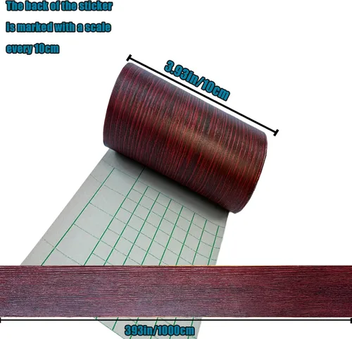Miniatura 3 de YESUS Marco de papel tapiz 3D de grano de madera gris oscuro de 3.93 pies (32.8 ft), extraíble, PVC, impermeable, para despegar y pegar, adhesivo