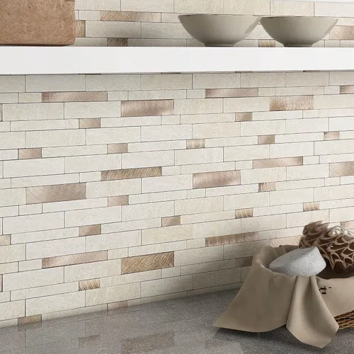 BeNice - Azulejos para salpicaderos que se despegan y pegan para cocina, adhesivos autoadhesivos de mosaico lineal estilo metro para baño,