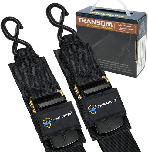 Miniatura 7 de Seamander Correas de Amarre de Barco a Remolque - Amarres de Popa de Grado Marino de 2 pulgadas x 48 pulgadas Correas Ajustables para Remolque