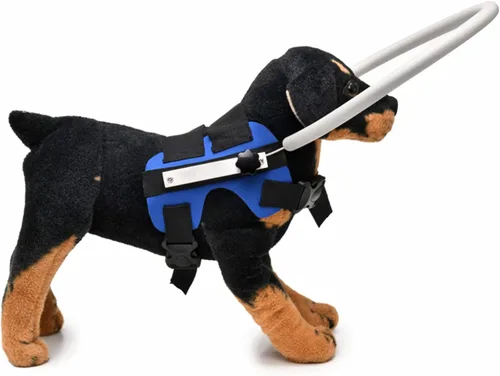 Miniatura 2 de Arnés ciego para perros, pequeños, medianos y grandes, anillos para perros ciegos, arnés guía para perros, accesorios para perros ciegos, azul