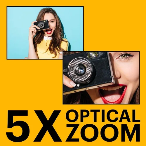 Miniatura 5 de KODAK PIXPRO FZ55-BK - Cámara digital de sensor CMOS de 16 MP con zoom óptico de 5X, gran angular de 28 mm, video Full HD de 1080P, pantalla LCD