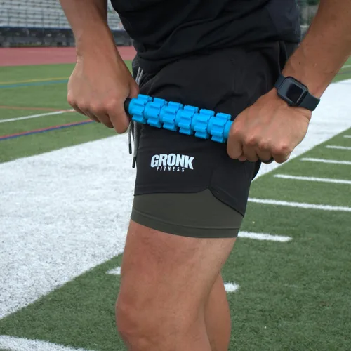 Miniatura 7 de Gronk Fitness Juego de entrenamiento de agilidad Escalera de velocidad de 12 pies, 4 conos, cuerda de saltar, palo de masaje, mini bandas de bucle