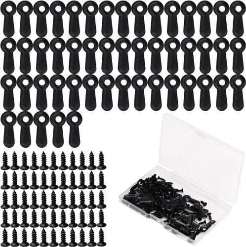 Miniatura 13 de MroMax 20 piezas de marcos de fotos, botones de giro, clips de plástico para marco de fotos con tornillos, piezas para colgar imágenes, fotos