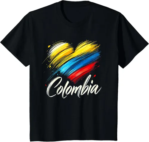 Miniatura 41 de Camiseta de orgullo colombiano con corazón de la bandera de Colombia