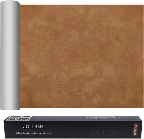 Miniatura 9 de JDLUGH - Kit de cinta de reparación de piel, 15 x 60 pulgadas, marrón oscuro 2.0 Autoadhesivo, para sofá, asiento de coche, silla de oficina