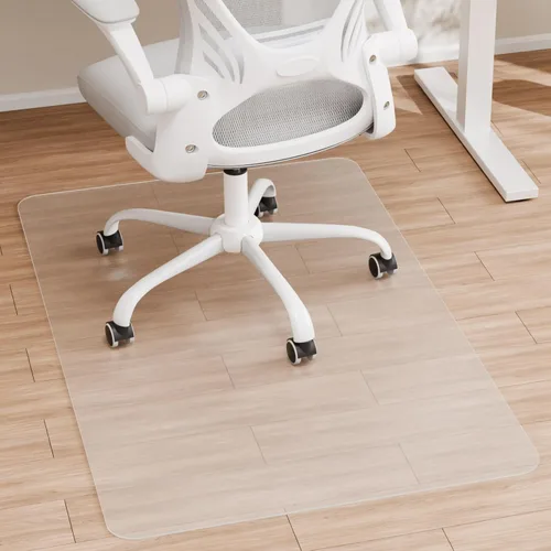 Miniatura 11 de Tapete para silla de oficina para suelo de madera dura, 48 x 30 pulgadas, alfombrilla de vinilo transparente para silla rodante, oficina y hogar