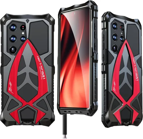 Miniatura 11 de Armor Funda para Teléfono para Samsung Galaxy S22 Ultra Protección contra Caídas de Grado Militar Cubierta S22Ultra 5G Parachoques de Metal Híbrido