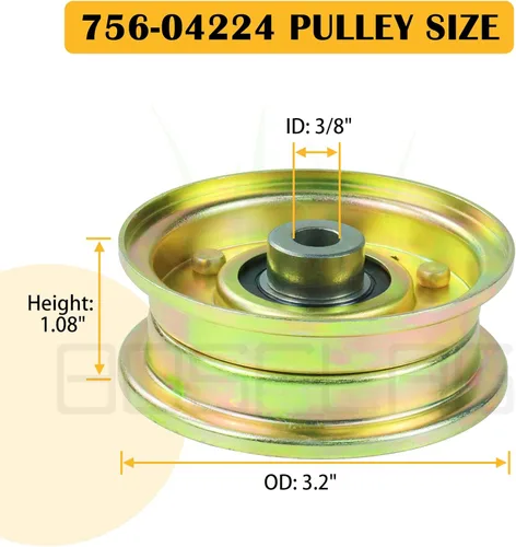 Miniatura 4 de 756-04224 Polea tensora plana reemplaza Cub Cadet 756-04224 Polea tensora, mtd 75604224 Polea tensora plana, mtd 756-0981a Polea tensora plana, mtd