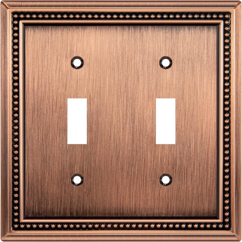 Miniatura 97 de Henne Bery Sunken Pearls - Placa de pared decorativa resistente para interruptor, cubierta para tomacorrientes (doble dúplex, níquel satinado)