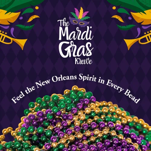 Miniatura 6 de THE MARDI GRAS KREWE Cuentas de Mardi Gras, paquete de 120, 10 docenas de collares de cuentas de 33 pulgadas y 0.276 in, recuerdos de fiesta a