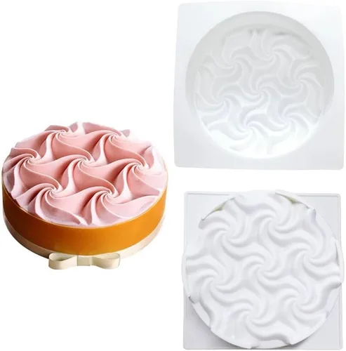 Miniatura 6 de Molde de silicona para pastel de mousse francés de una sola flor 3D de 6 pulgadas, molde de silicona para tartas, crisantemo, girasol, dona, barra