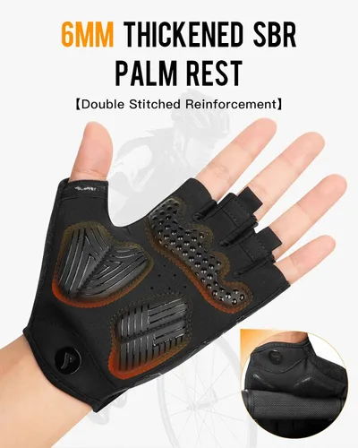Miniatura 2 de ATERCEL Guantes de ciclismo para hombre, para ciclismo, entrenamiento, gimnasio, entrenamiento, levantamiento de pesas, al aire libre, motocross