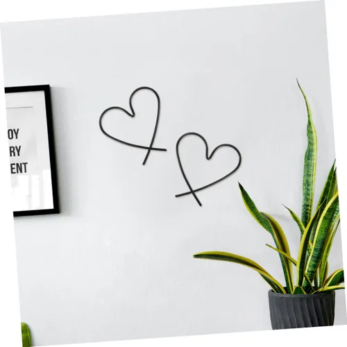 Miniatura 6 de Beavorty Decoración de pared de metal con forma de corazón, 3 piezas, arte bohemio para dormitorio