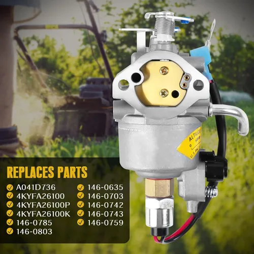 Miniatura 3 de Carburador de repuesto de piezas del generador Onan 4000 para generadores Onan MicroQuiet de 4000 vatios para 4KYFA26100K KYFA26100P ky-26100r