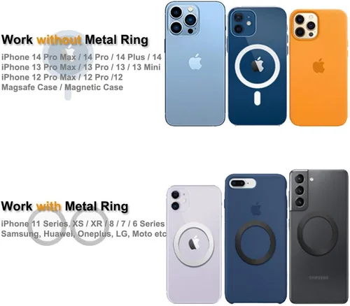 Miniatura 6 de Soporte magnético para portavasos de automóvil para MagSafe, paquete de 2 soportes para teléfono celular con expansor de portavasos para portavasos
