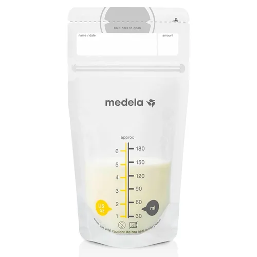 Medela Bolsas de Almacenamiento de Leche Materna, 200 Unidades, Listas para Usar, Bolsas de Almacenamiento de Leche Materna para Lactancia Materna,