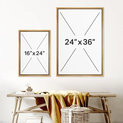 Miniatura 6 de IDEA4WALL Lienzo enmarcado para pared, juego de arte Bauhaus dorado de mediados de siglo, patrón de cuadrícula moderna, ilustraciones con formas