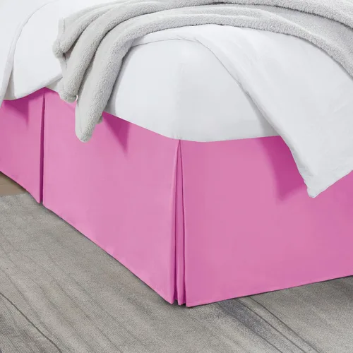 Miniatura 24 de Nestl Falda de cama individual blanca – Falda de cama de tamaño individual de 14 pulgadas de caída – Faldas de cama de microfibra cepillada – Falda