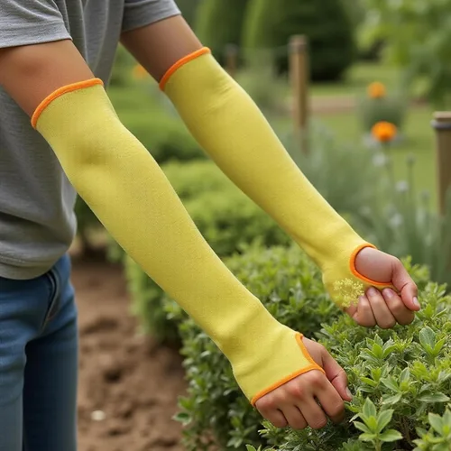 Miniatura 12 de G & F PRODUCTS 100% Kevlar fiber by DuPont Cut Resistant Knit Sleeve, Sold by 6-piece pack Corte Nivel 3 con ranura para pulgar de 18 pulgadas