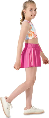 Miniatura 2 de 2-in-1 Butterfly Shorts Girls Flowy Shorts, Kids Girls Athletic Shorts with Spandex Liner and Side Pocket for Fitness