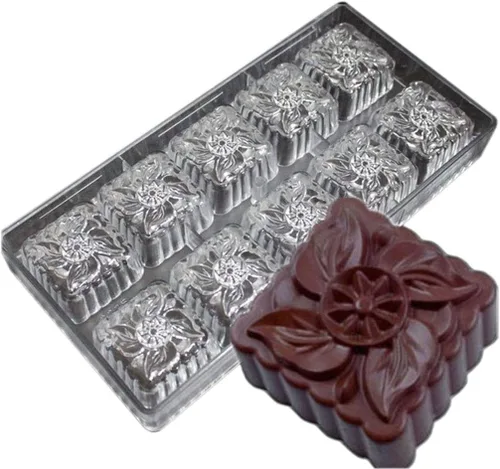 Molde de policarbonato de chocolate DIY hecho a mano chocolate caramelo molde pastelería herramientas utensilios para hornear (19360)