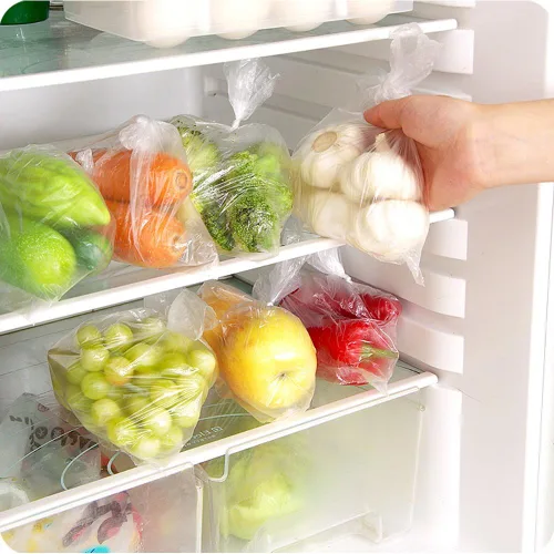Miniatura 8 de Bolsas de almacenamiento de alimentos de 10 x 14 pulgadas, bolsa de plástico transparente, 500 unidades bolsa de plástico desechable para alimentos