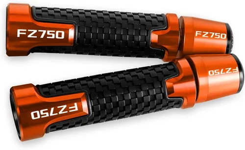 Miniatura 4 de Manillar CNC de motocicleta de gel de goma para manillar Y&AMAHA FZ750 FZ 750 FZ-750 1985 1986 1987 1988 1988 Agarraderas de manillar (color: negro)