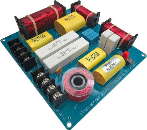 Miniatura 8 de HiQltyla Altavoz cruzado de 3 vías, WEAH-3505A 300W Crossover pasivo ajustable para audio doméstico de automóvil 4 a 8 ohmios Bass Mediant Tweeter