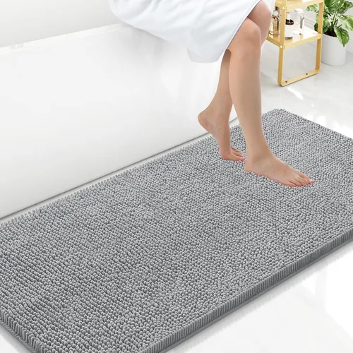 Miniatura 154 de Arotive Alfombras de baño de felpilla extrasuaves y absorbentes, de 24 x 16 pulgadas, lavables a máquina, parte trasera de goma antideslizante
