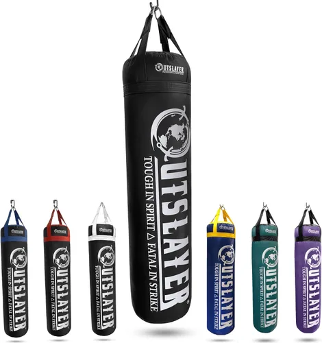 Outslayer Bolsa pesada llena de 100 libras | Colores personalizados para boxeo, kickboxing, taekwondo y entrenamiento de MMA | Fabricado en Estados