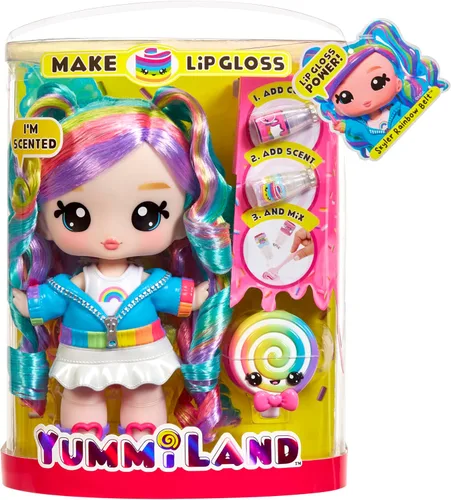 Miniatura 2 de YUMMI LAND Yummiland x Peeps - Muñeca de brillo de labios Goldie Mallows - Incluye 1 muñeca de moda personalizable y kit de brillo de labios