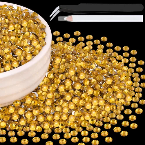 Miniatura 89 de 12000 diamantes de imitación de resina de 0.079 pulgadas a granel para manualidades (transparente), cristales deslumbrantes con parte trasera plana