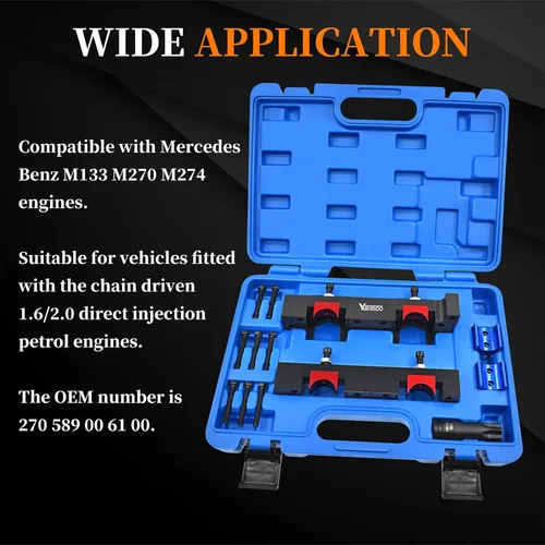 Miniatura 7 de Kit de herramientas de sincronización de alineación de bloqueo de árbol de levas, compatible con motor Mercedes Benz M133 M260 M264 M270 M274 1.6L