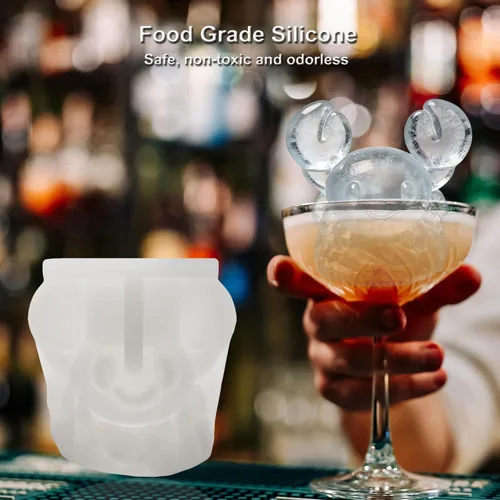 Miniatura 2 de Bandeja de moldes de silicona para cubitos de hielo de cangrejo 3D para whisky, cóctel, bebida, bar; detalles ricos. Divertido molde de animales
