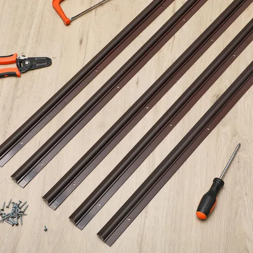 Miniatura 7 de Yuntau 5 piezas de tira de sellado para puerta con tornillo 42" 36" con sello de puerta y portador de aluminio y junta de espuma exterior sellado