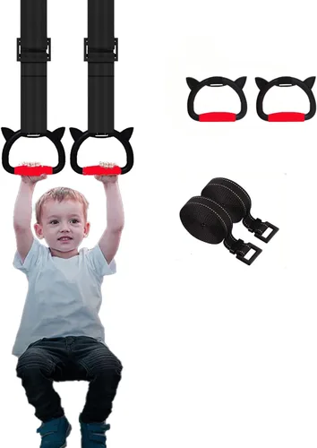 Miniatura 7 de Nuevos anillos de gimnasia profesionales, tanto para adultos como para niños, soporta 550 libras, equipo de fitness en casa, barra de dominadas