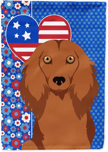 Miniatura 321 de Caroline's Treasures WDK5119GF - Bandera de jardín americana de Airedale Terrier de Estados Unidos, color negro y tostado, bandera decorativa
