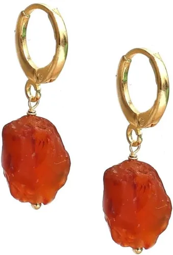 Miniatura 50 de Gempires Handmade Gemstone Hoop Earrings Raw Crystal Dangle Jewelry Hypoallergenic Gold Plated Lightweight Elegant Jewelry Gifts For Women