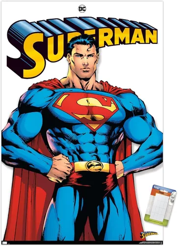 Miniatura 10 de DC Comics Superman Feature Series - Póster de pared, 34 pulgadas de largo x 22.4 pulgadas de ancho, versión premium sin marco