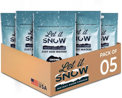 Miniatura 10 de Let it Snow Nieve Falsa Instantánea para Slime - Fabricada en los Estados Unidos, Suave, Segura y Fácil de Usar Polvo de Nieve Artificial - Nieve
