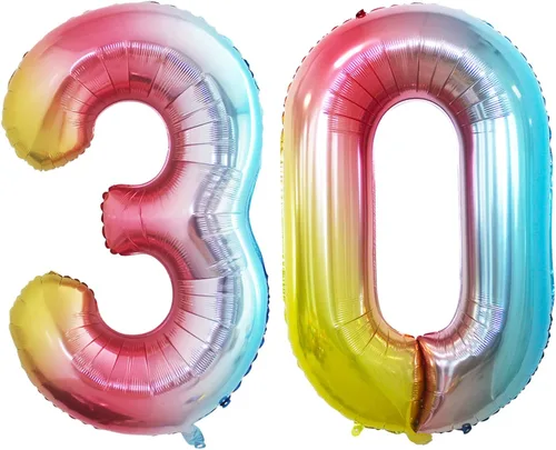 Miniatura 391 de Goer, conjunto de globos de papel aluminio para decoraciones de cumpleaños, globos de las letras de feliz cumpleaños y de números Oro