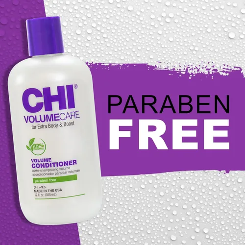 Miniatura 5 de CHI VolumeCare Acondicionador Voluminizador, Aumenta el Volumen en Cabello Fino, Delgado o Plano, Fórmula Hidratante, Sin Sulfatos, Sin Parabenos