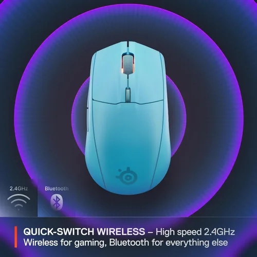 Miniatura 3 de SteelSeries Ratón inalámbrico Rival 3 Gen 2 para juegos - 2.4 GHz y Bluetooth - Sensor óptico TrueMove Air de 18000 DPI - Durabilidad de 60 millones