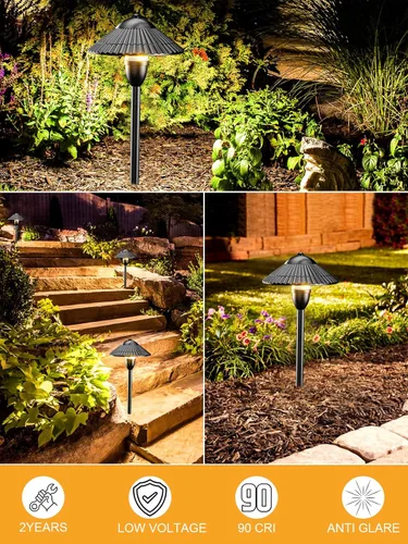 Miniatura 7 de ZUCKEO Luces LED de camino de iluminación de paisaje de bajo voltaje, luces de camino de paisaje de 5 W, 3000 K, blanco cálido, 12-24 V, luz