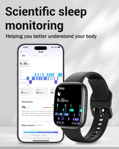 Miniatura 5 de Reloj inteligente para mujer, 1.85 pulgadas AMOLED con pantalla ultra transparente compatible con iPhone/Samsung/Android, más de 100 modos