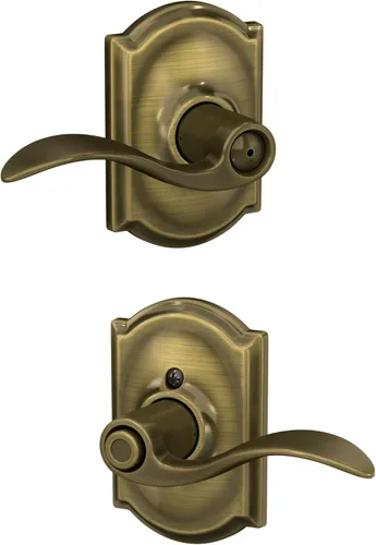 Miniatura 150 de SCHLAGE - Manija de puerta Accent con cerradura de paso libre para pasillo y armario en bronce antiguo - F10 ACC 716 Bronce Envejecido