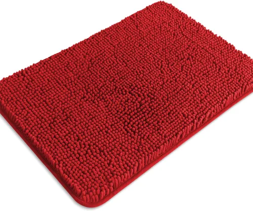 Miniatura 150 de Alfombra de baño pequeña de 12 x 18 pulgadas, lavable y absorbente, antideslizante, alfombra de baño de felpilla gruesa y suave para baño, ducha