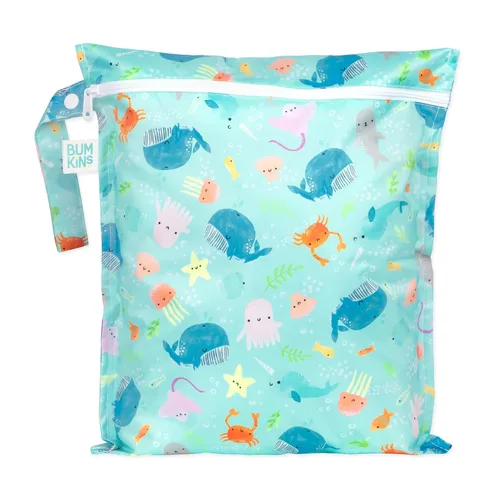 Miniatura 17 de Bumkins - Bolsa impermeable reutilizable con cremallera E5 Blue Tropic